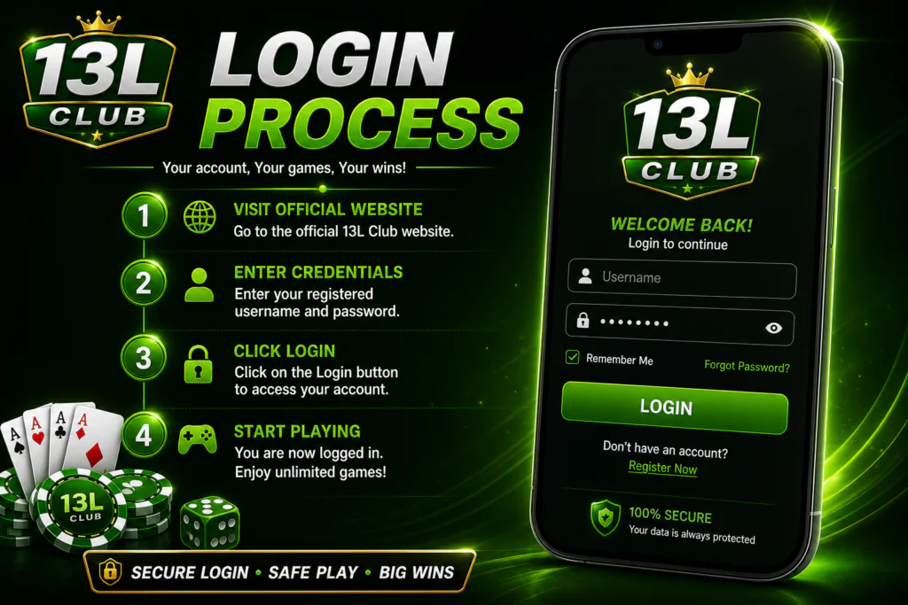 13l club login process